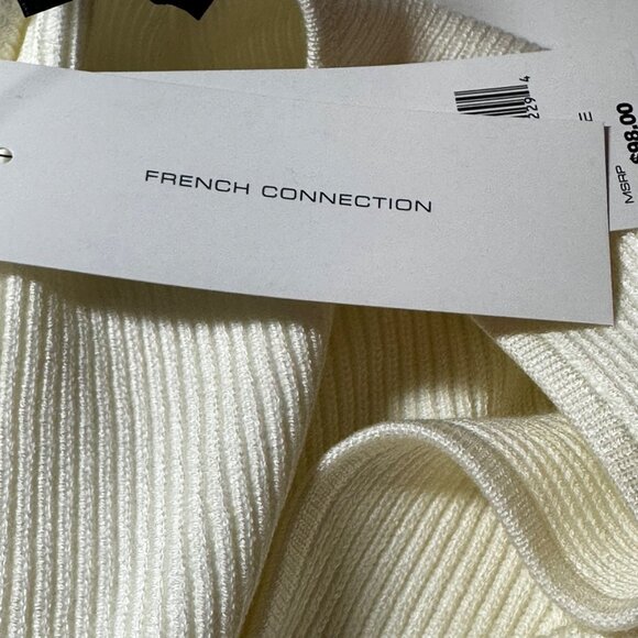 French Connection Jaida Top M Summer White Wool Blend MSRP $98 - Picture 7 of 13